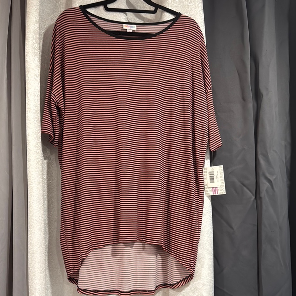 Striped Women's Top - Red and Black